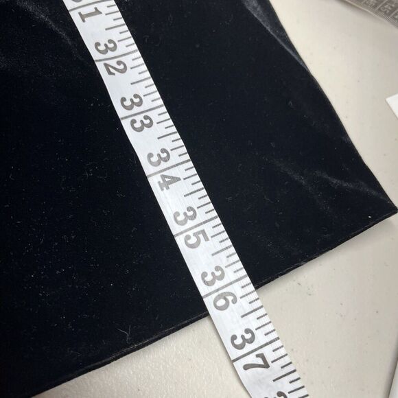 Dress Barn Collection Velvet Cocktail Dress Size 6 Black Sleeveless Ruffle Neck - Picture 12 of 13